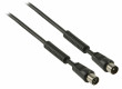 Koaxiální anténní kabel 100 dB koaxiální zástrčka – koaxiální zásuvka 1,00 m, černý