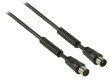 Koaxiální anténní kabel 100 dB koaxiální zástrčka – koaxiální zásuvka 1,50 m, černý