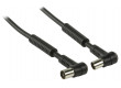 Koaxiální anténní kabel 120 dB, koaxiální zástrčka úhlová –koaxiální zásuvka úhlová 20,0 m, černý