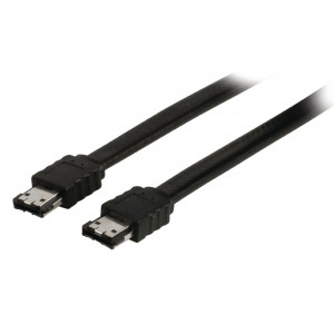 Datový kabel eS-ATA II, 3 Gb/s, zásuvka eSATA - zásuvka eSATA, 2,00 m, černý