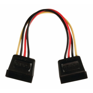 Napájecí kabel SATA, 15-pinová zásuvka SATA - 15-pinová zásuvka SATA, 0,15 m, více barev