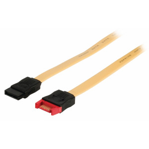 Prodlužovací datový kabel SATA, 6 Gb/s, 7-pinová zásuvka SATA - 7-pinová zástrčka SATA, 1,00 m, žlutý