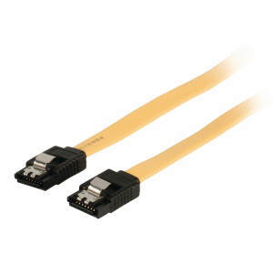 Datový kabel SATA, 6 Gb/s, 7-pinová zásuvka SATA se zámkem - 7-pinová zásuvka SATA se zámkem, 0,50 m, žlutý