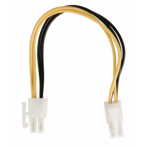 Napájecí kabel P4, zástrčka P4 - zástrčka P4, 0,15 m, více barev