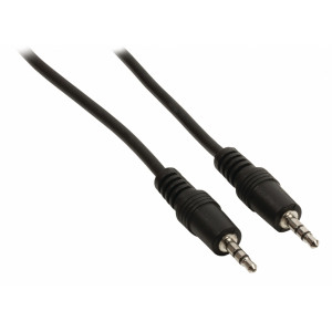 Audio kabel s jackem 2x zástrčka 3,5 mm stereo, 1,00 m, černý