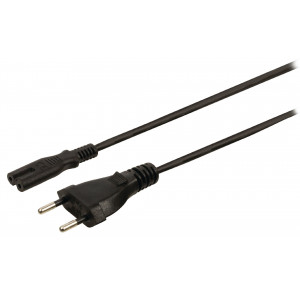 Napájecí kabel se švýcarskou zástrčkou a konektorem IEC-320-C7, délka 2 m, černý