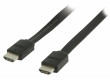 Plochý High Speed HDMI™ kabel s ethernetem a konektory HDMI™ – HDMI™, 2,00 m černý