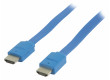 Plochý High Speed HDMI™ kabel s ethernetem a konektory HDMI™ – HDMI™, 2,00 m modrý