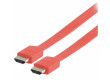 Plochý High Speed HDMI™ kabel s ethernetem a konektory HDMI™ – HDMI™, 2,00 m červený