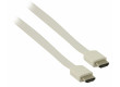 Plochý High Speed HDMI™ kabel s ethernetem a konektory HDMI™ – HDMI™, 2,00 m bílý
