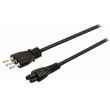 Napájecí kabel s italskou zástrčkou a konektorem IEC-320-C5, délka 3 m, černý