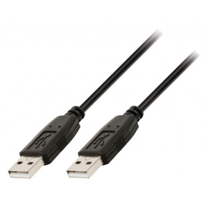 Kabel USB 2.0 zástrčka A – zástrčka A, 2 m, černý