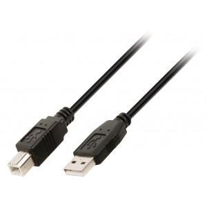 Kabel USB 2.0, zástrčka A – zástrčka B, 3 m, černý