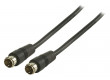 Anténní kabel F-quick zástrčka – F-quick zástrčka 2,00 m, černý
