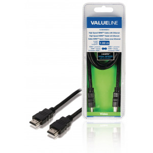 High Speed HDMI Kabel s Ethernetem HDMI Konektor - HDMI Konektor 1,00 m, černý