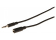 Prodlužovací stereo audio kabel s jackem, zástrčka 3,5 mm - zásuvka 3,5 mm, 10,0 m, černý
