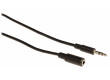 Prodlužovací stereo audio kabel s jackem, zástrčka 3,5 mm - zásuvka 3,5 mm, 5,00 m, černý