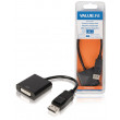 Redukční kabel, zástrčka DisplayPort - 24 + 1-pinová zásuvka DVI-D, 0,20 m, černý