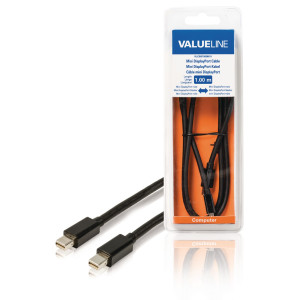 Kabel, zástrčka mini DisplayPort - zástrčka mini DisplayPort, 1,00 m, černý