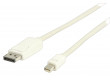 Redukční kabel mini DisplayPort, zástrčka mini DisplayPort - zástrčka DisplayPort, bílý, 2,00 m