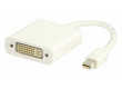 Redukční kabel mini DisplayPort, zástrčka mini DisplayPort - 24 + 1pinová zásuvka DVI-D, bílý, 0,20 m
