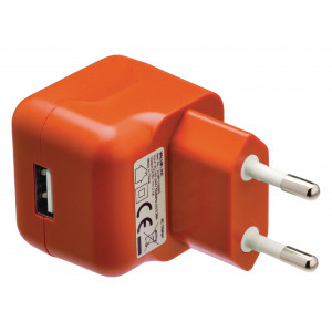 AC nabíječka, USB A zásuvka – AC síťová zástrčka, oranžová