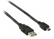 Kabel USB 2.0, zástrčka USB A – 5pinová zástrčka USB mini, 3,00 m, černý