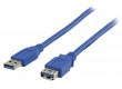 Prodlužovací kabel USB 3.0 Valueline, zástrčka A – zásuvka A 2,00 m, modrý