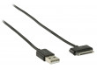 Synchronizační a nabíjecí kabel pro zařízení Apple iPad, iPhone a iPod, 30pinový konektor - zástrčka USB 2.0 A, černý, 1,00 m