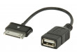 Datový kabel OTG data pro zařízení Samsung, 30pinová zástrčka - zásuvka USB A, černý, 0,20 m