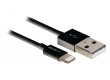 Synchronizační a nabíjecí kabel pro zařízení Apple iPad, iPhone a iPod, konektor Lightning - zástrčka USB 2.0 A, černý, 1,00 m