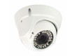 Bezpečnostní kamera s kopulovým krytem a varifokálním objektivem, bílá