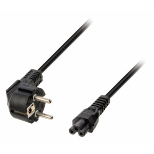 Napájecí kabel s úhlovou zástrčkou Schuko a konektorem IEC-320-C5, délka 5 m, černý