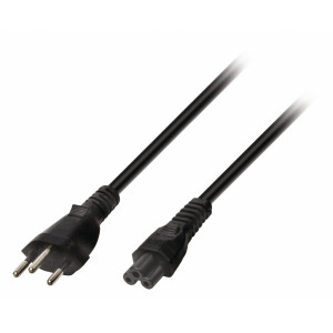 Napájecí kabel se švýcarskou zástrčkou a konektorem IEC-320-C5, délka 2 m, černý