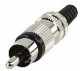 RCA plug metal black