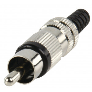 RCA plug metal black