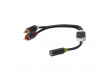 Stereofonní audio kabel, 2x RCA zástrčka – 3,5mm zásuvka, 1 m, šedý