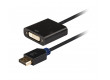 DisplayPort–DVI kabel s adaptérem, DisplayPort zástrčka – DVI-D zásuvka, 0,2 m, šedý