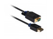 DisplayPort–VGA kabel, DisplayPort zástrčka – VGA zástrčka, 2 m, šedý