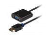 DisplayPort–VGA kabel s adaptérem, DisplayPort zástrčka – VGA zásuvka, 0,2 m, šedý