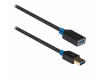 USB 3.0 kabel, zástrčka A – zásuvka A, 2 m, šedý
