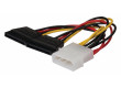 Interní napájecí kabel s adaptérem, Molex zástrčka – 2x SATA 15-pin zásuvka, 0,15 m, více barev