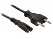 Napájecí kabel, CEE 7/16 (Euro) – IEC-320-C7, 2 m, černý