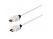 Vysokorychlostní HDMI™ kabel, Ethernet HDMI™ konektor – HDMI™ konektor, 1 m, bílý