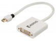 Mini DisplayPort – DVI kabel s adaptérem, Mini DisplayPort zástrčka – DVI zásuvka, 0,2 m, bílý