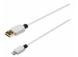 Synchronizační a nabíjecí kabel, 8-pin Lightning zástrčka – USB 2.0 A zástrčka, 1 m, bílý