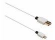 Synchronizační a nabíjecí kabel, 8-pin Lightning zástrčka – USB 2.0 A zástrčka, 1 m, bílý