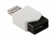 Synchronizační a nabíjecí adaptér, 8-pin Lightning zástrčka – USB 2.0 Micro B zásuvka, 1 ks, bílý