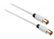 Koaxiální kabel, 90 dB, koaxiální zástrčka – zástrčka, 2 m, bílý