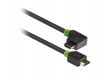 Vysokorychlostní HDMI™ kabel, Ethernet HDMI™ konektor – HDMI™ konektor úhlový levý, 2 m, šedý